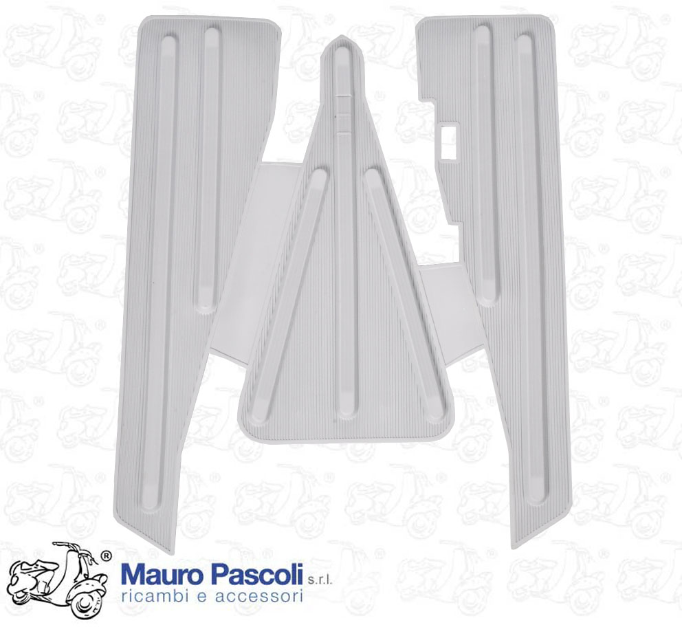 Tappeto in gomma colore grigio,pedana Vespa : v30>33t - vm1>2t- vl1>2