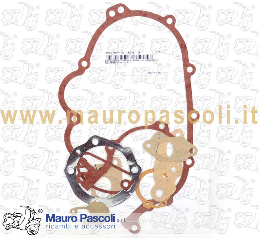 Serie guarnizioni per revisione motore,vespa pe 200 con miscelatore.