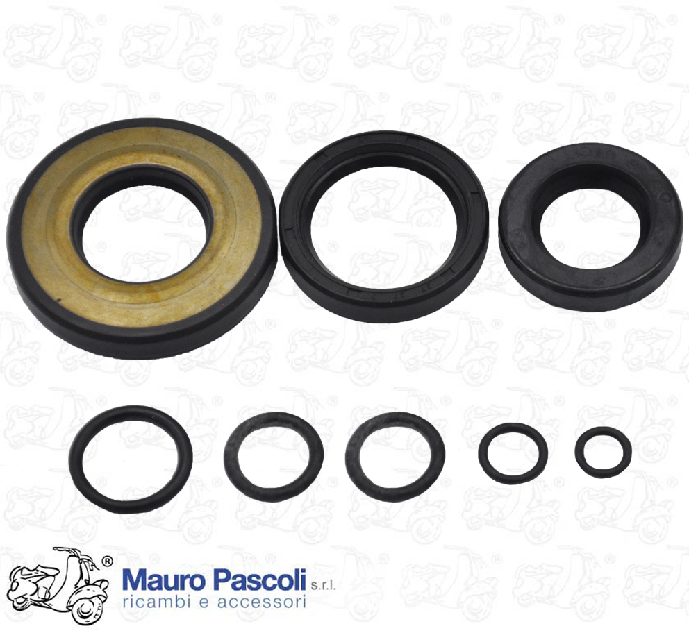Serie paraoli con oring per revisione motore,vespa 50 - 90 - 125.