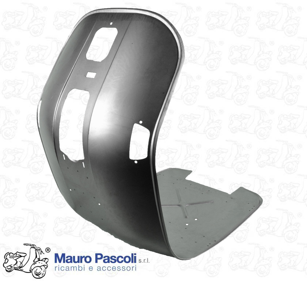 Scudo frontale completo di fondo pedana e rinforzi saldati,vespa px - pe.