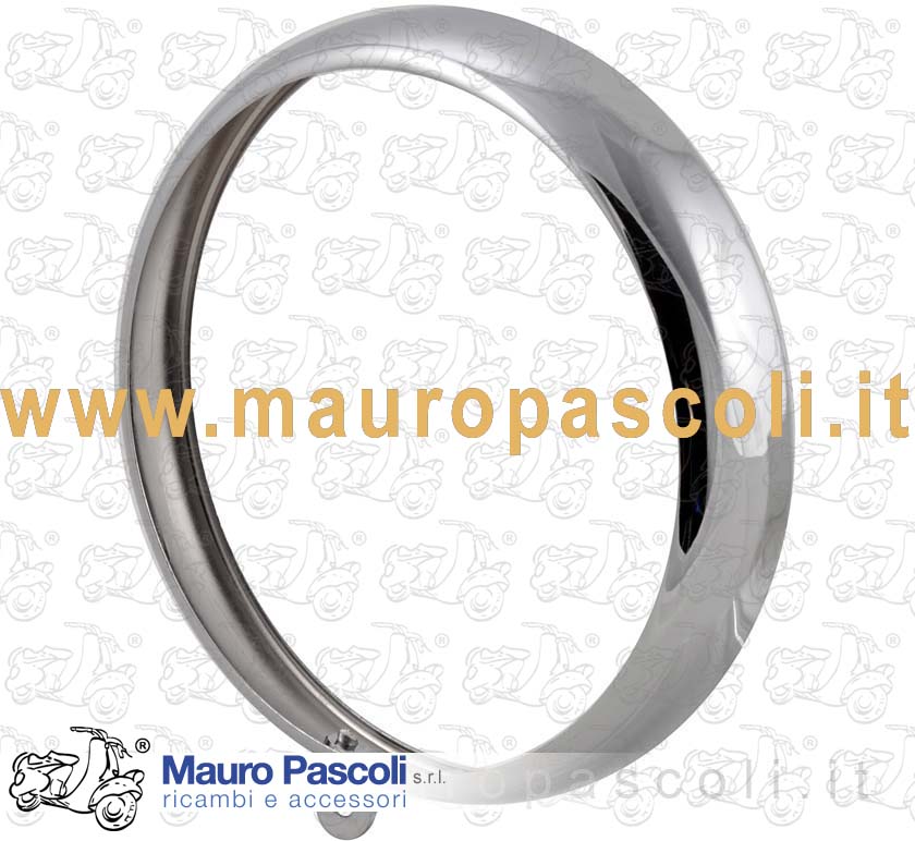 Cornice ghiera per faro al parafango da mm 95,vespa - ape.