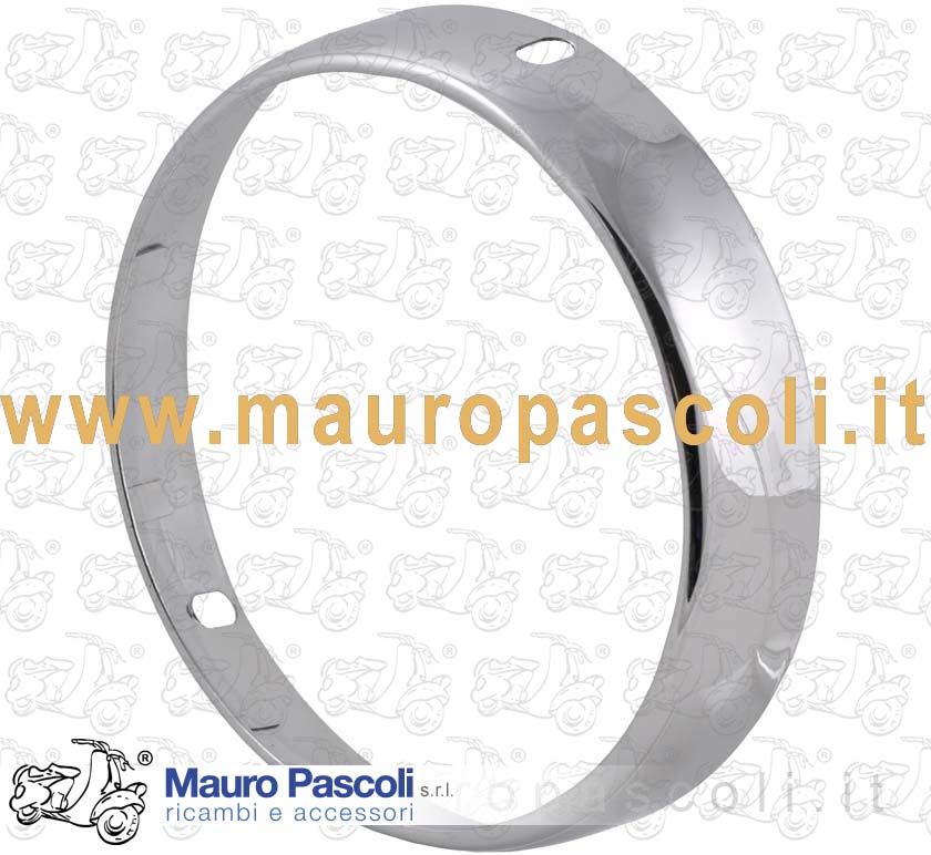 Cornice cromata per faro al manubrio,vespa 150 vb1t - gs vs1t>4t.