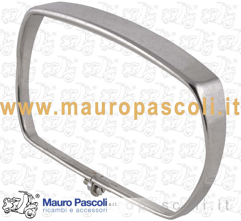Cornice per faro al manubrio acciaio inox.
