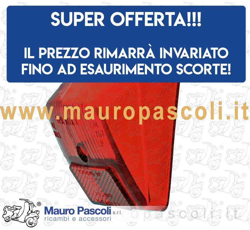 Trasparente fanalino Vespa posteriore con cattadiotro,vespa 50.