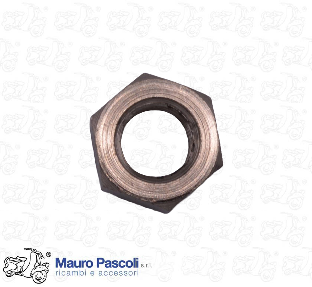 Dado nichelato mm 9 x 1,25 chiave mm 14 altezza mm 6,vespa - ape.