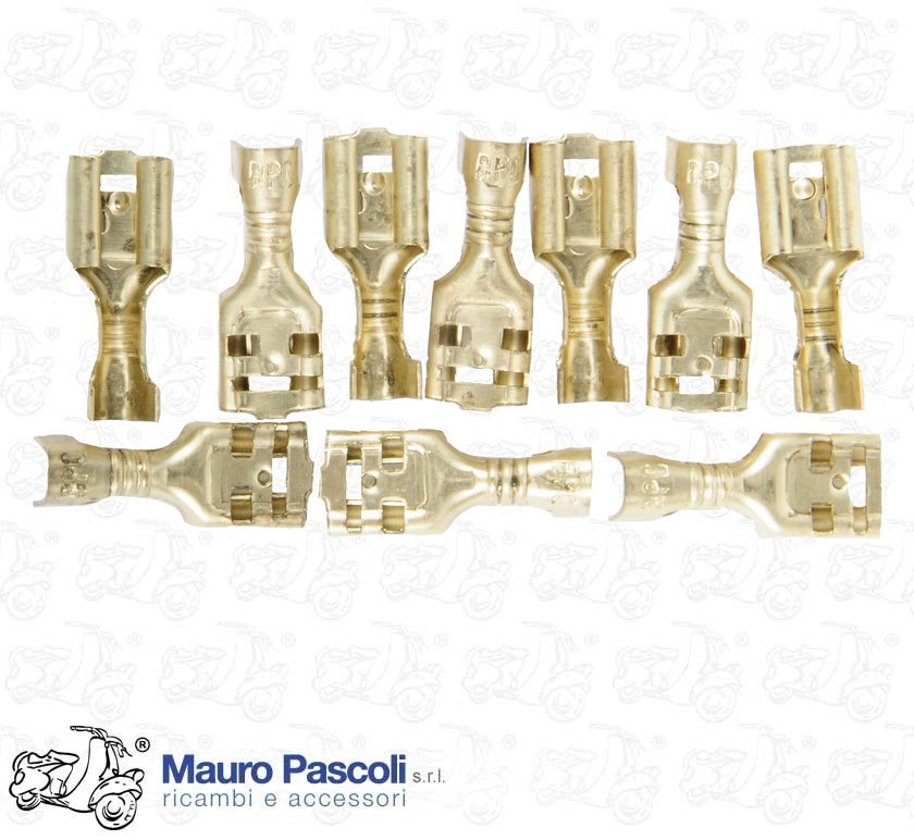 Kit 10 cosses faston enfichables, 6,3 trous
