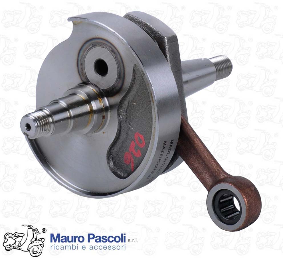 Albero motore completo di biella con gabbia cono 20,vespa 50 pk .