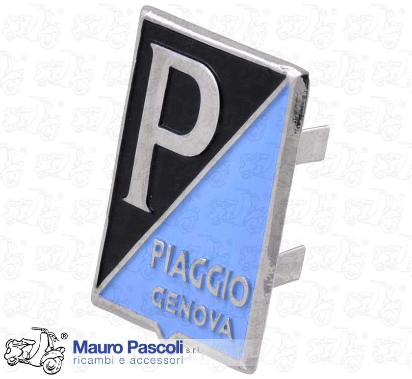Scudetto logo anteriore....p/genova....,vespa 125 1953 utilitaria.
