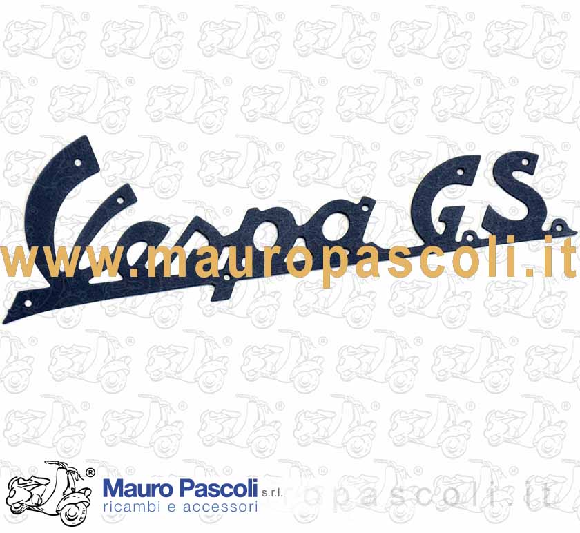 Targhetta anteriore - Vespa gs - in alluminio verniciato blu notte.