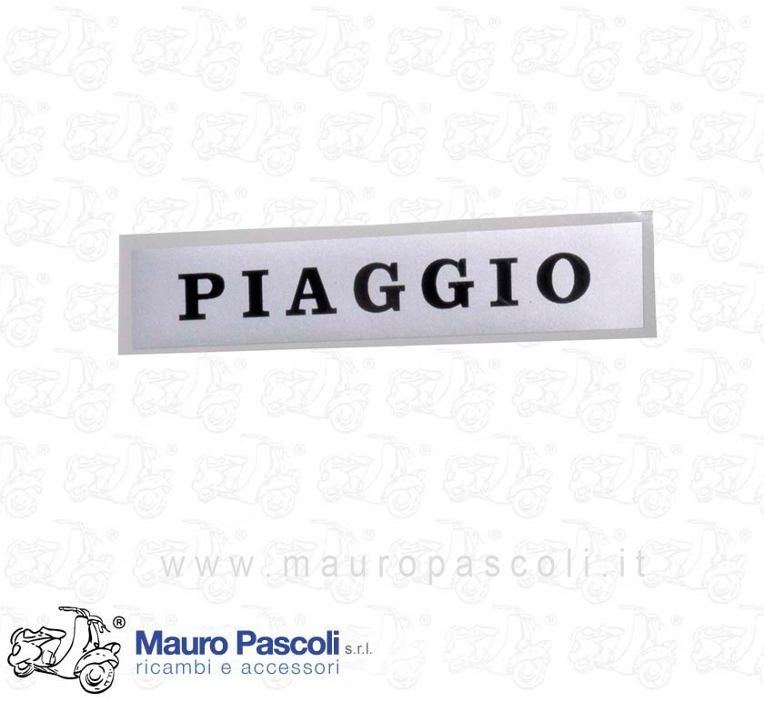 Targhetta post.adesiva piaggio,per supporto sella Vespa px - pe arcobal.