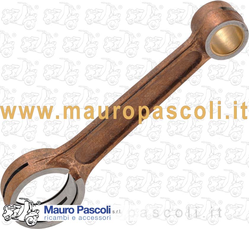 Connecting rod with axleand rollers