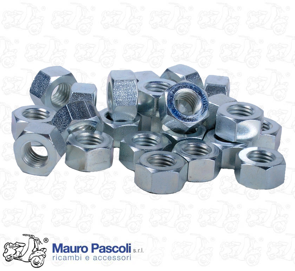 KIT 24 DADI MM 9 X 1,25 LLAVE 14 H 7,9 - ZINC PLATEADO PARA UNIÓN DE LLANTAS DE RUEDAS.